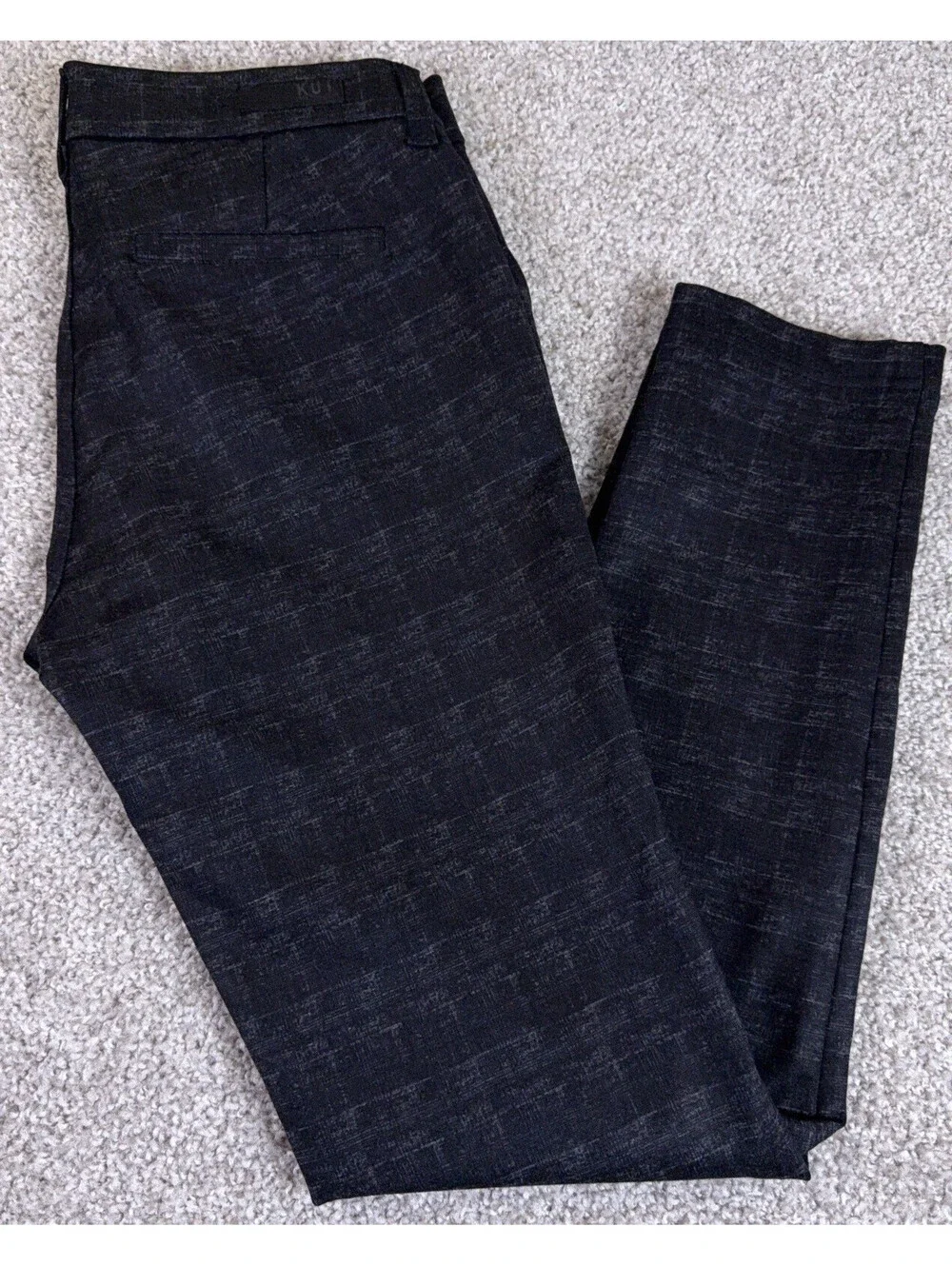 Kut From The Kloth Pants Size 4P Black Grey Ellery Slim Straight Skinny Chic